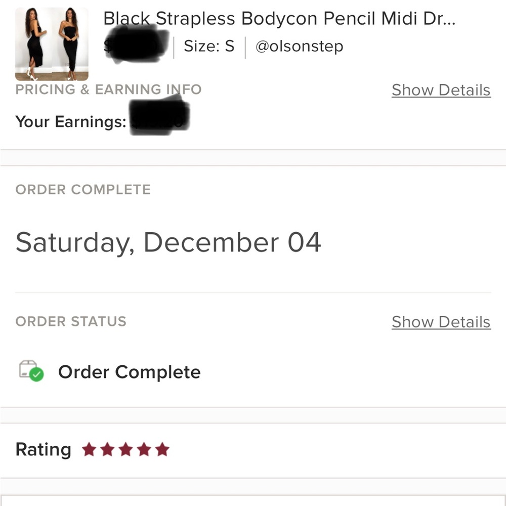 Blue Strapless Bodycon Pencil Midi Dress Sundress - Picture 3 of 7